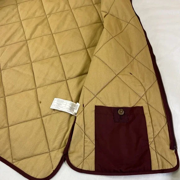 J.Crew Quilted Vest Burgundy Full Zip Pockets Women's Size M Authentic Outerwear - Picture 16 of 16